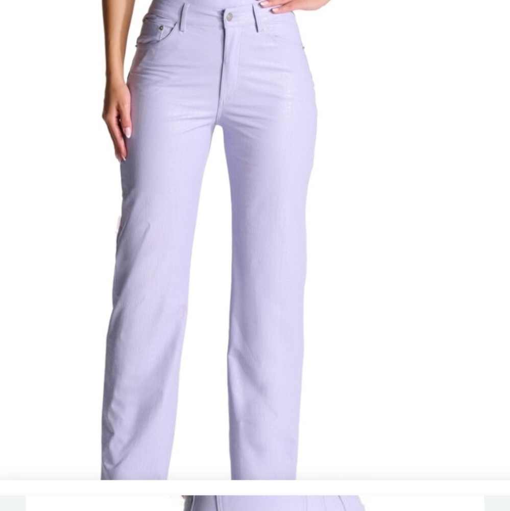 Naked Wardrobe Textured Lavender Pants